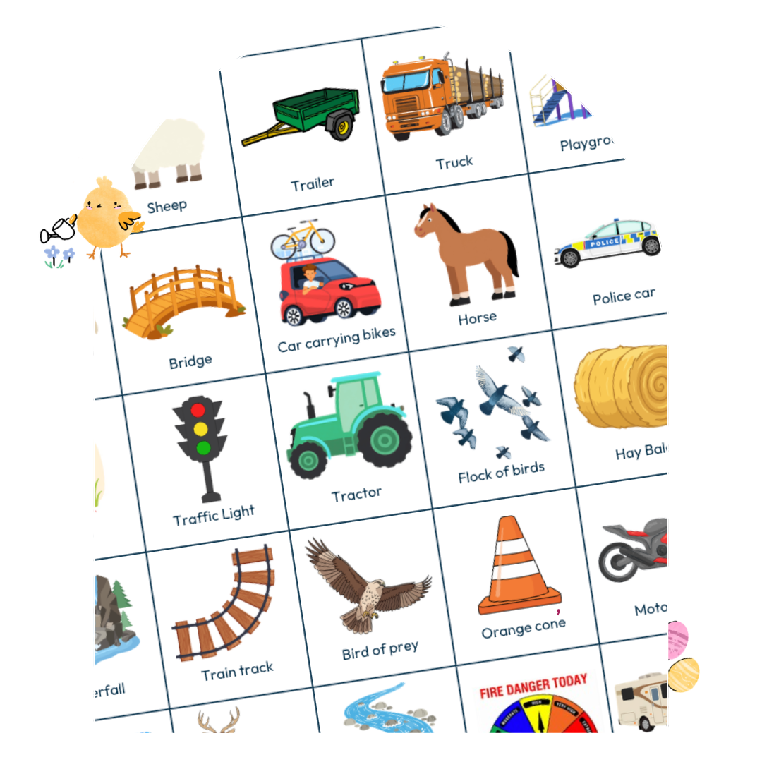 Free NZ Easter Road Trip Bingo for Kids (Printable Travel Activity)