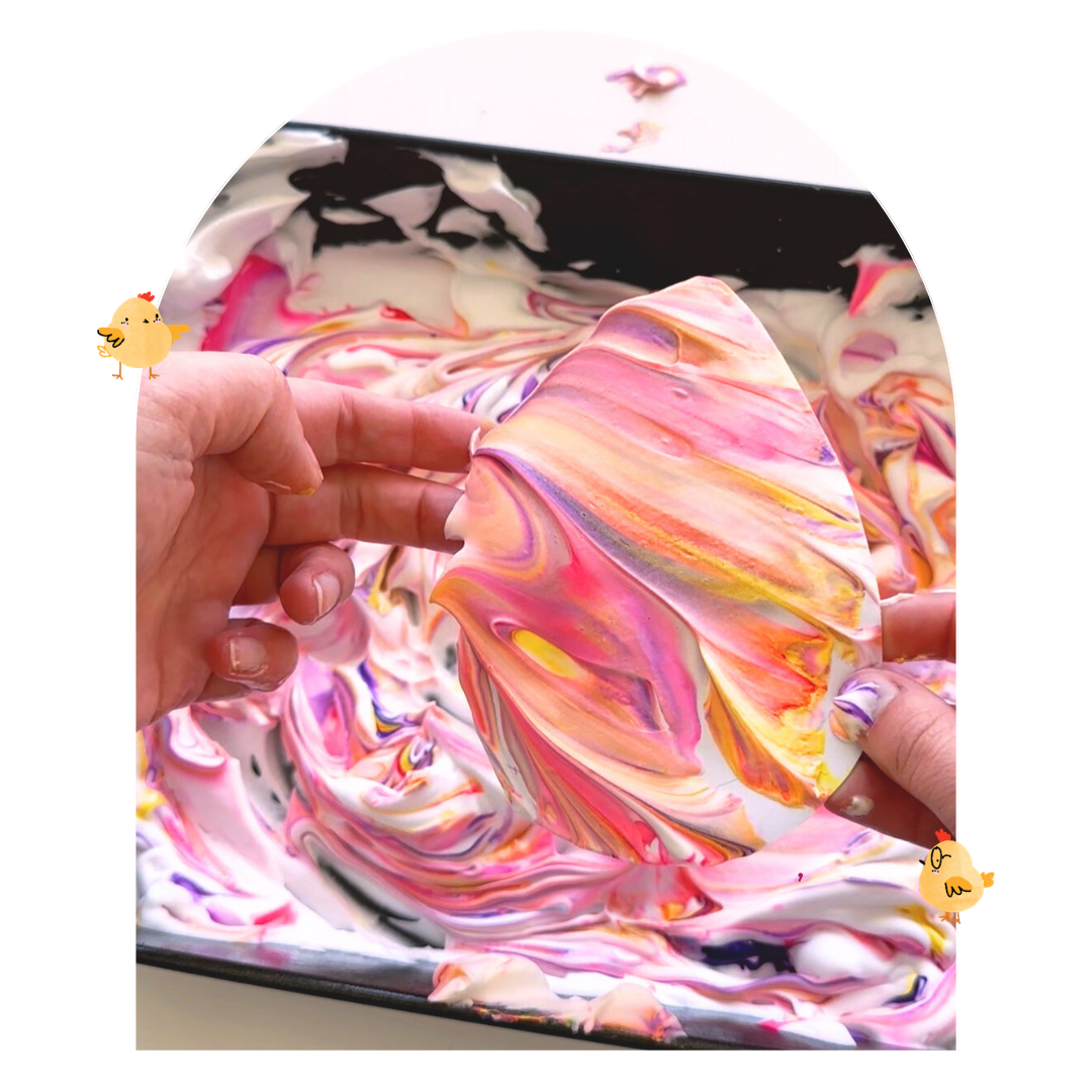 Marbled Easter Eggs for Kids (Easy, Low-Mess Craft)