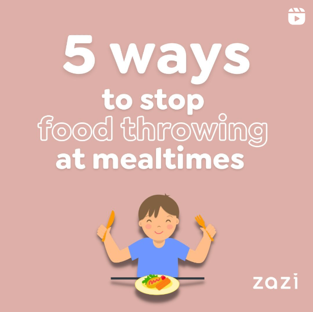 5 ways to stop food throwing at mealtimes
