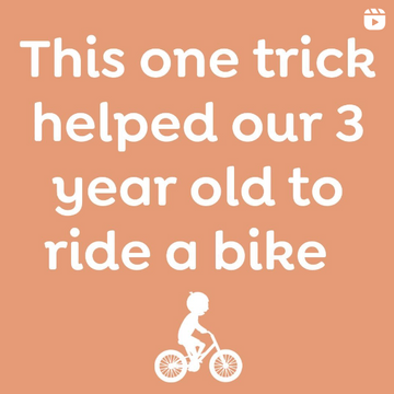One trick that helped our 3 year old to ride a bike