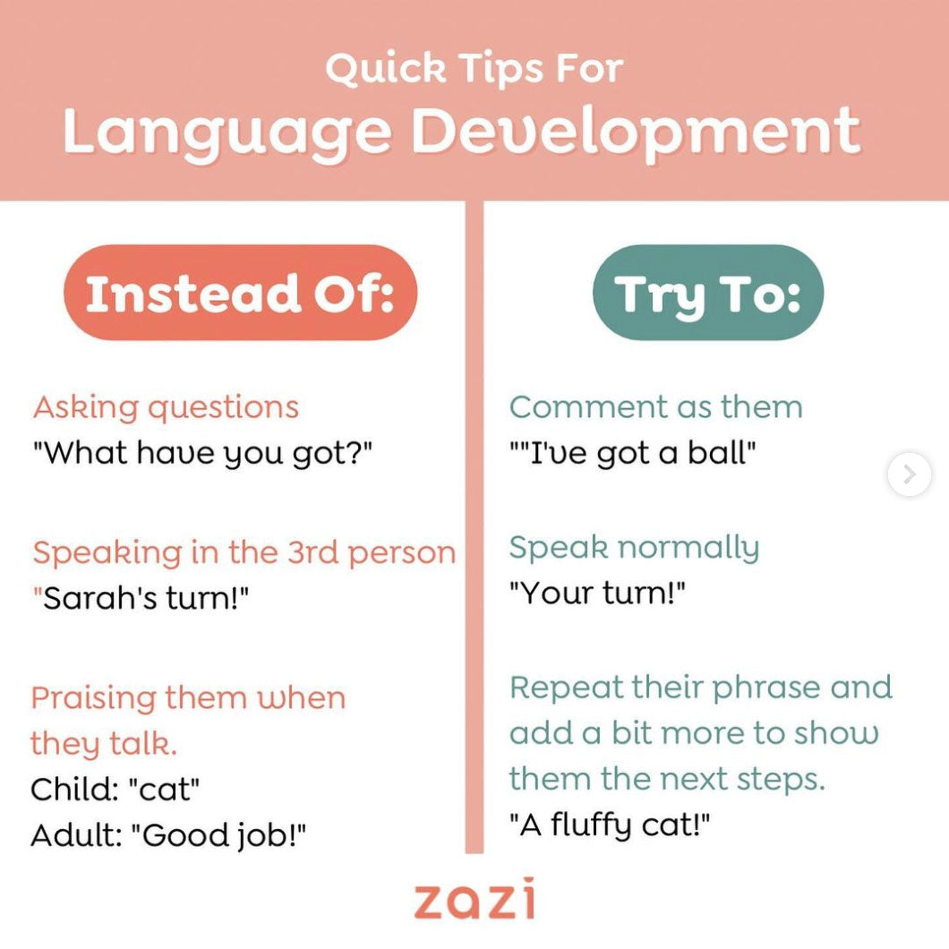 Quick Tips for Language Development – Zazi