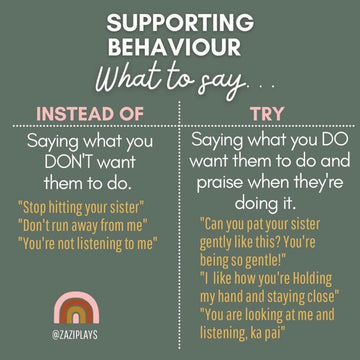 Supporting Behaviour: What to Say