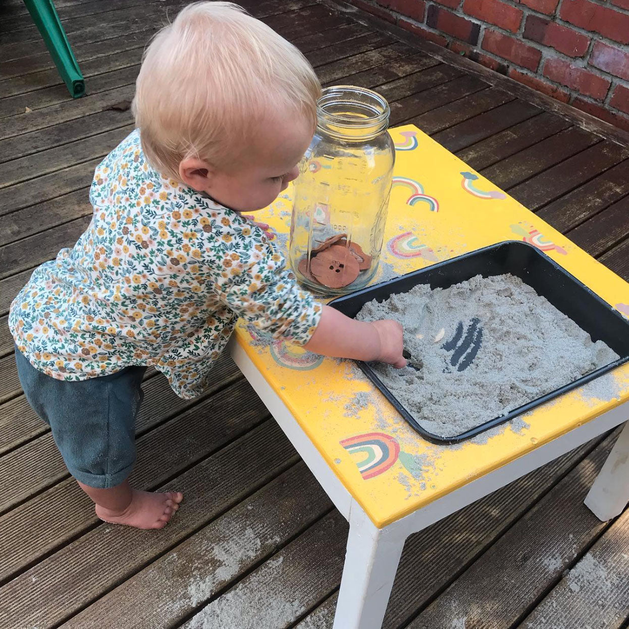 Buried Treasure: Buttons and Sand