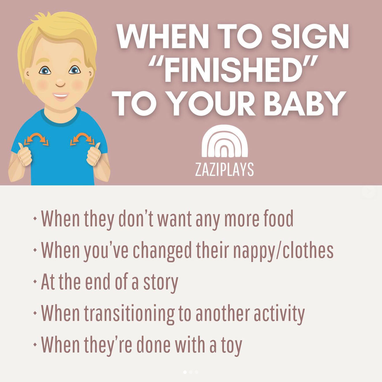 When to Sign 'Finished' to your Baby
