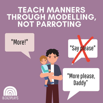 Teach Manners through Modelling, not Parroting