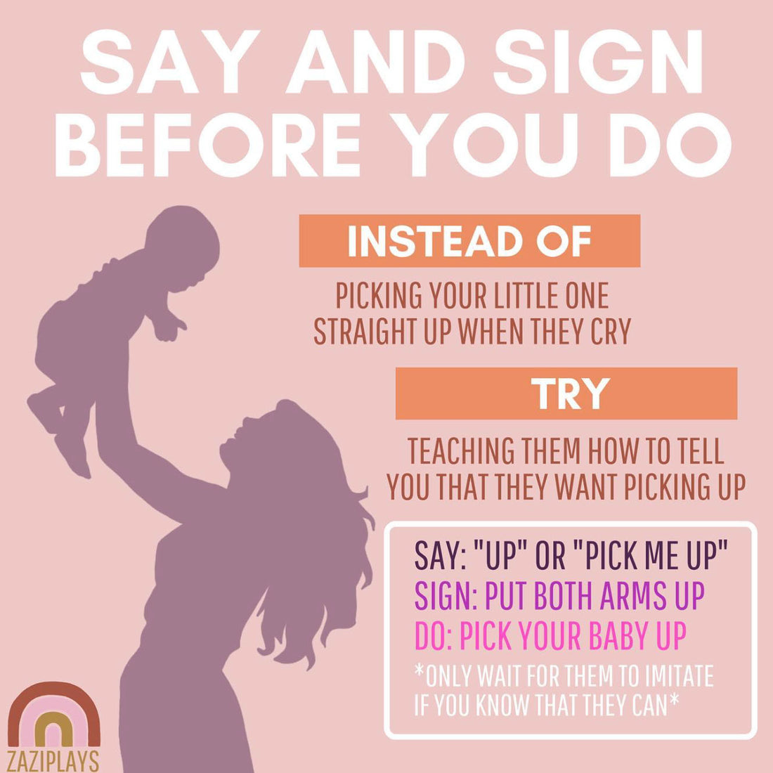 Say and Sign before you do