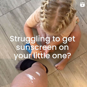 Struggling to get sunscreen on your little one?