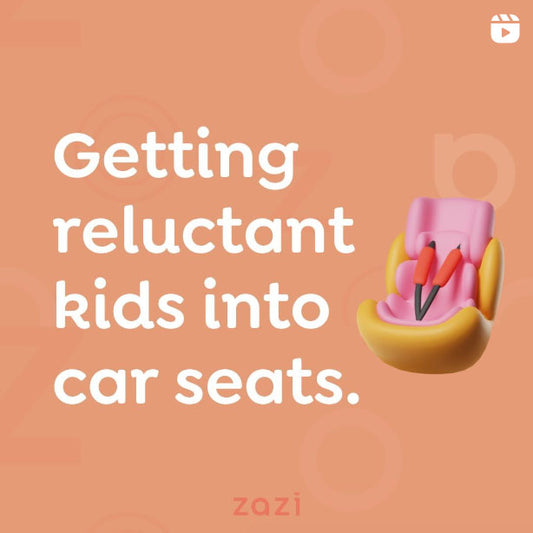 Getting reluctant kids into car seats