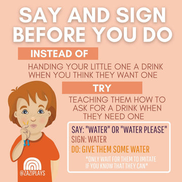 Say and Sign Before You Do: Water