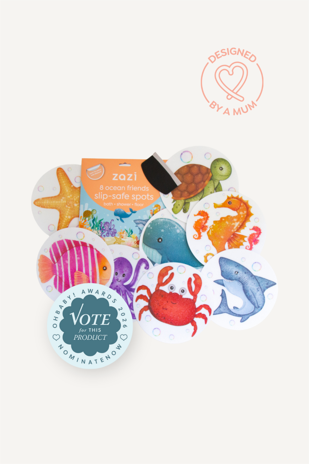 Slip-Safe Bath Spots - Ocean Friends